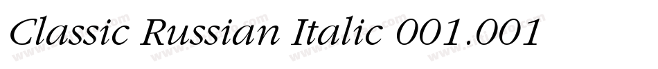 Classic Russian Italic 001.001字体转换